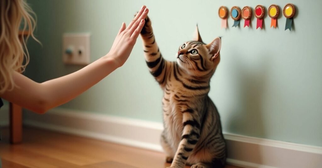 clicker training essentials advancing to high five and trick training in cats