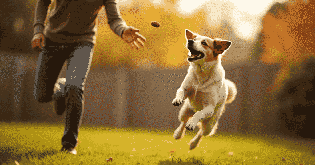 Mastering dog training basics through fun and rewarding real-time play.