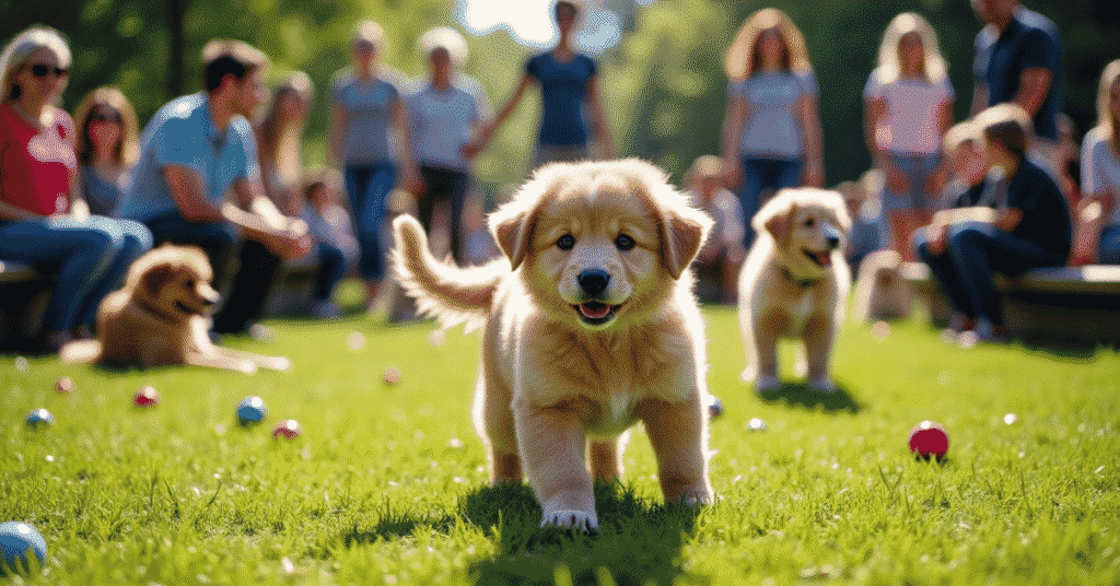 Mastering dog training basics teaches dogs how to socialize fearlessly.
