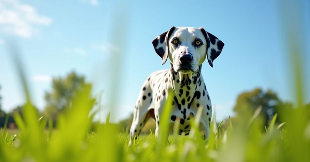 Dalmatian in park – medium sized dog breed