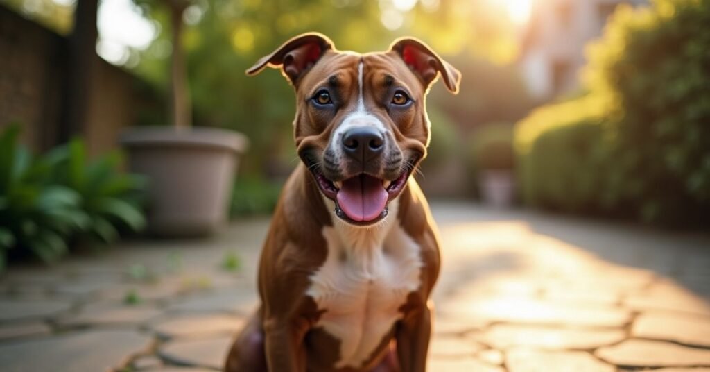 Staffordshire Bull Terrier smiling – medium sized dog breed