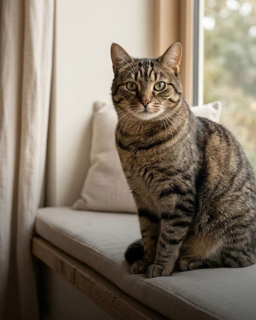 Cat portrait in soft light